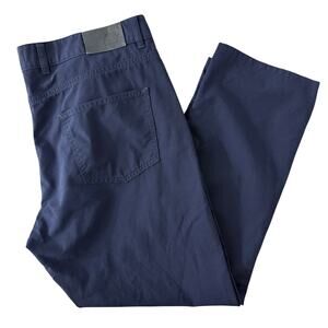 Peter Millar Wool Blend Performance Dress Pants Navy Stretch 36x29 Casual
